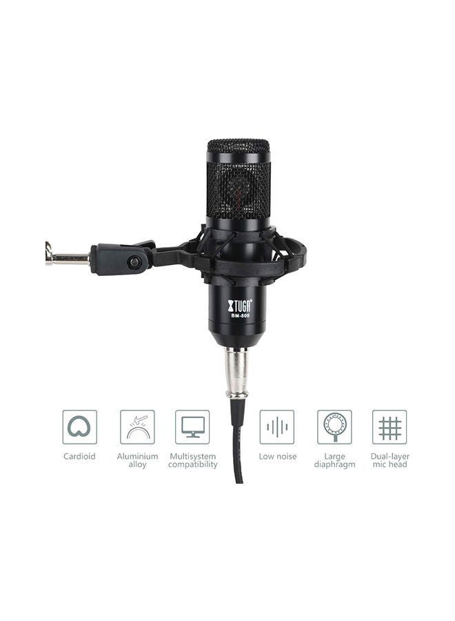 Condenser Microphone Mic Kit With Sound Card B07PRMGLQM Black  - Image 2