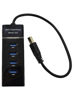 Generic 4-Port External USB Hub Black/Silver  - Image 1
