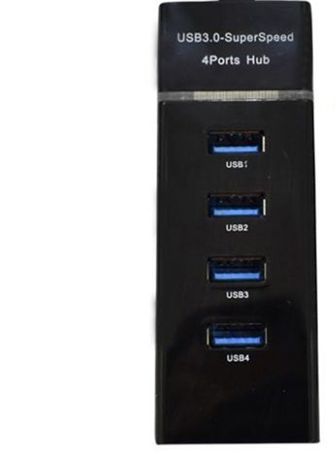 Generic 4-Port External USB Hub Black/Silver  - Image 2