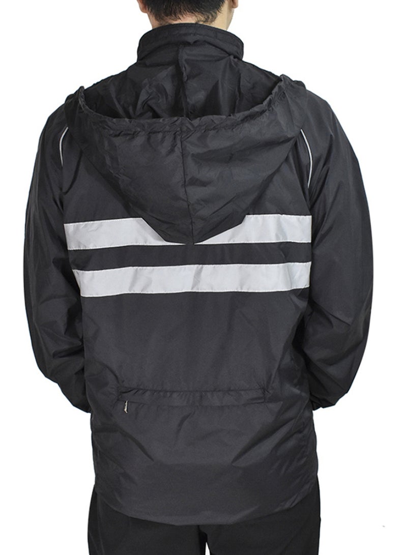 Generic Windproof Breathable Hooded Cycling Jacket L  - Image 2