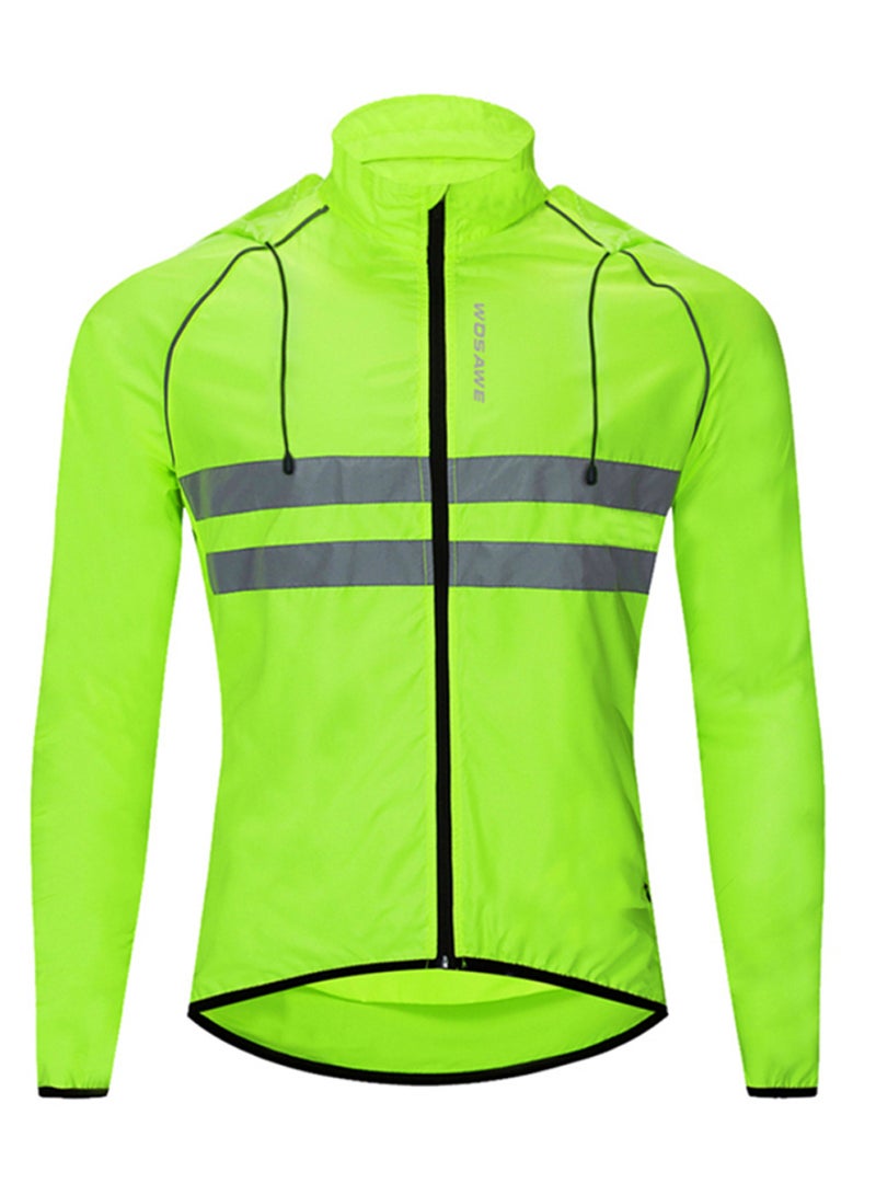 Generic Windproof Breathable Hooded Cycling Jacket L 