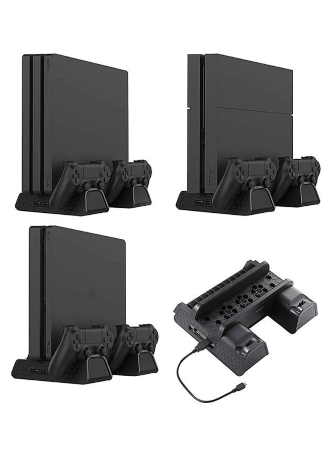 4-In-1 Charging And Console Cooling Display Stand With USB Cable For PS4