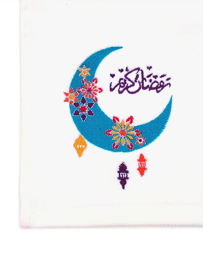 Alwan 4-Piece Ramadan Kareem Embroidery Bath Towel Set 30 x 50centimeter - Image 2