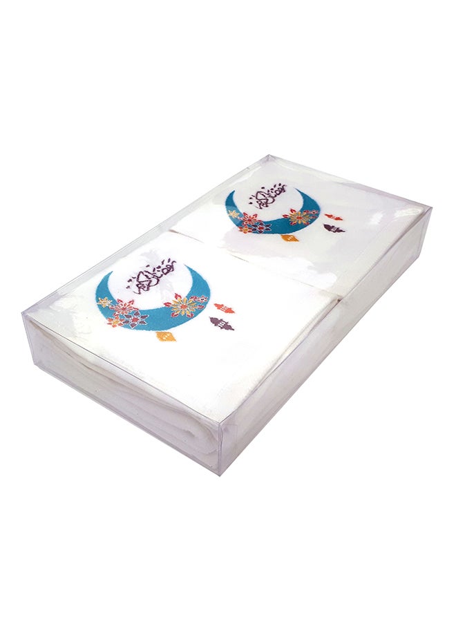 Alwan 4-Piece Ramadan Kareem Embroidery Bath Towel Set 30 x 50centimeter - Image 5