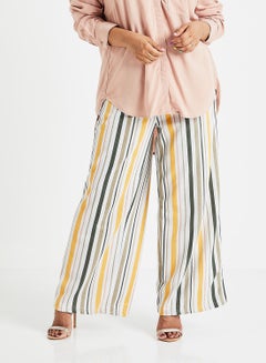 Vero Moda Curve Vertical Striped Pants Multicolour  - Image 1