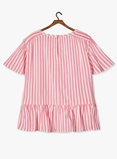 NAME IT Kids Vertical Striped Top Pink  - Image 2