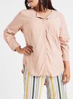 Vero Moda Curve Solid Blouse Light Pink  - Image 1