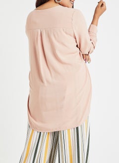 Vero Moda Curve Solid Blouse Light Pink  - Image 3