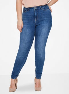 Vero Moda Curve High Waist Slim Jeans Blue  - Image 1