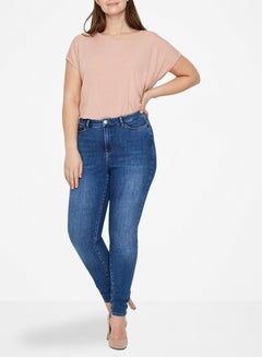 Vero Moda Curve High Waist Slim Jeans Blue  - Image 2