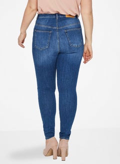 Vero Moda Curve High Waist Slim Jeans Blue  - Image 3