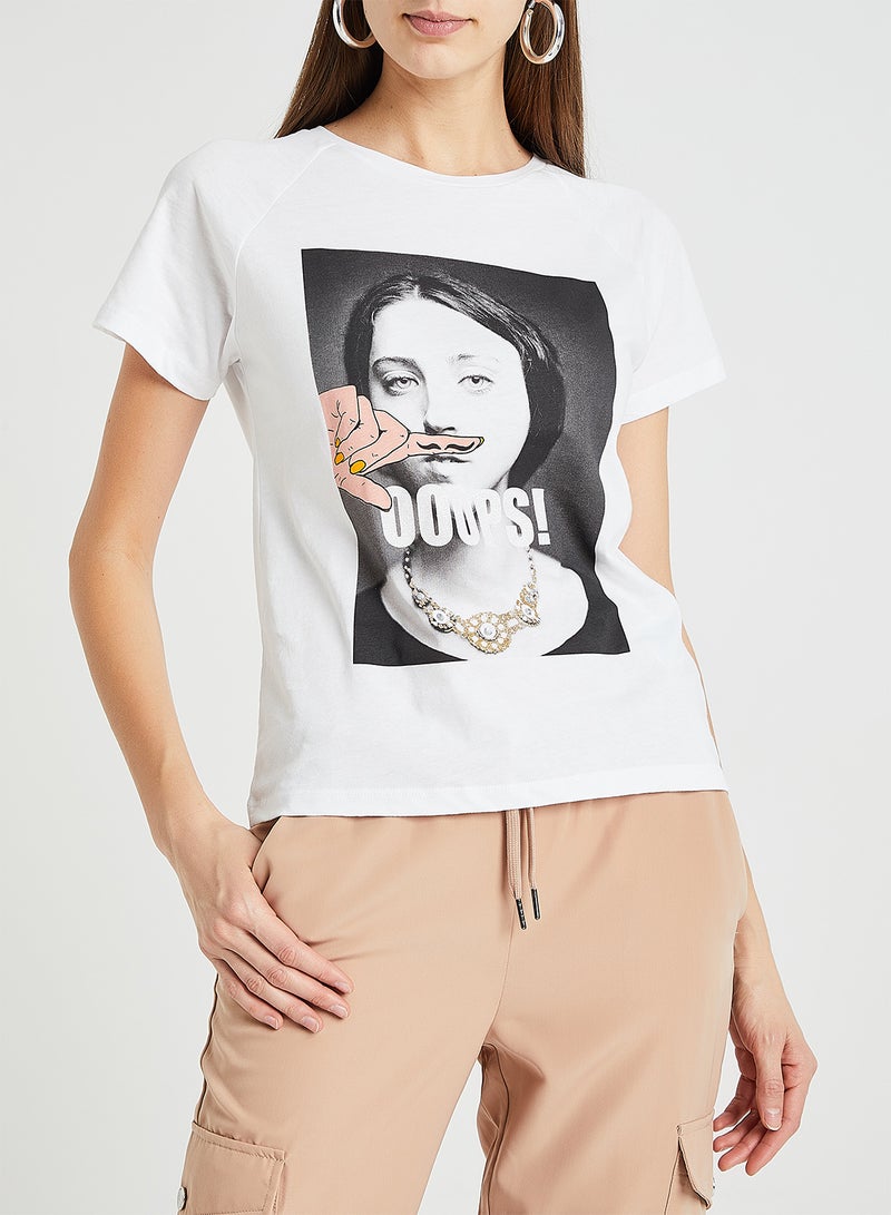 NOISY MAY - Image Printed T-Shirt White - Image 1