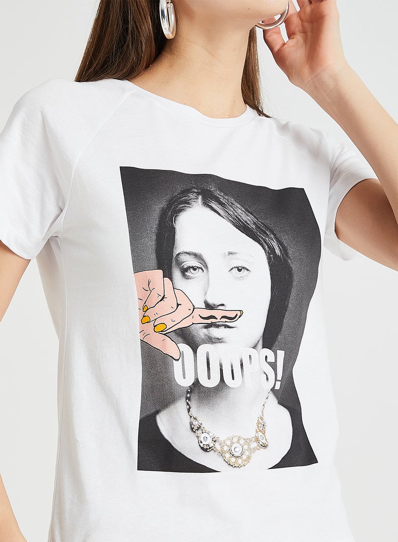 NOISY MAY - Image Printed T-Shirt White - Image 1