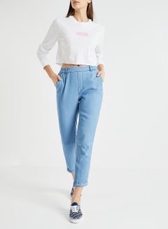VANS Airborne V Cropped Sweatshirt White/Pink  - Image 2