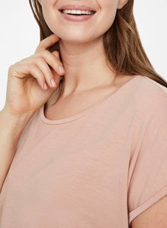 Vero Moda Curve Rolled Sleeve Top Pink  - Image 4
