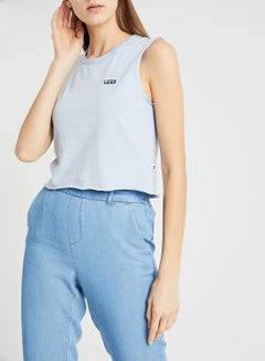 VANS Junior V Muscle Cropped Vest Blue  - Image 1