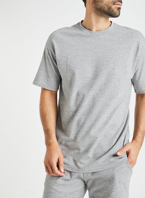 All Over Print T-Shirt Grey/Griffin