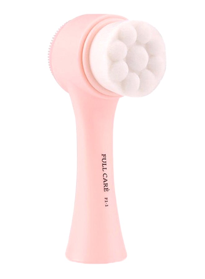 Z'OREYA 3D Double-Sided Face Cleansing Brush Light Pink/White 