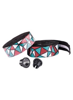 2-Piece Bicycle Handlebar Wrapping Tape Set With End Plugs