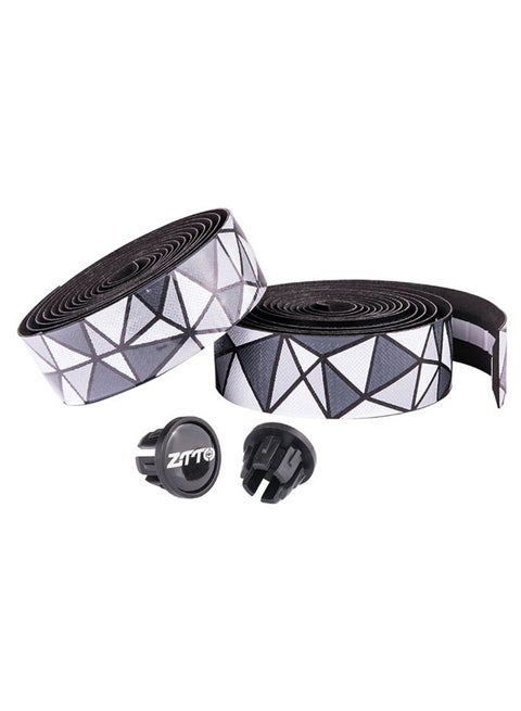 2-Piece Bicycle Handlebar Wrapping Tape Set With End Plugs
