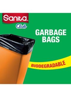 Sanita 40-Piece Medium Biodegradable Garbage Bag Black 60x90cm  - Image 2