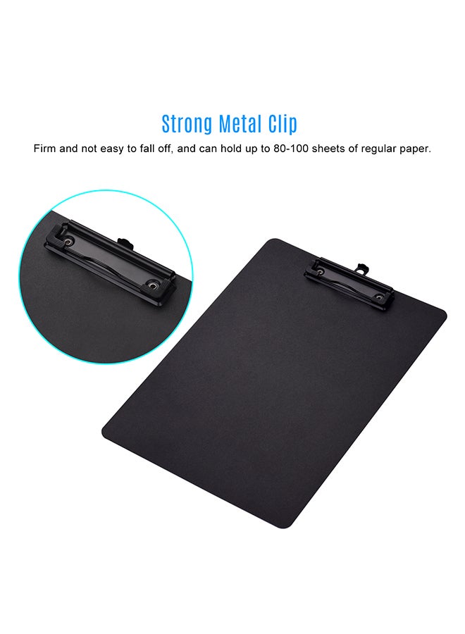 Generic - A4 Size Plastic Clipboard Writing Pad Black - Image 1
