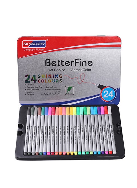 24-Piece Fineliner Pen Set Multicolour