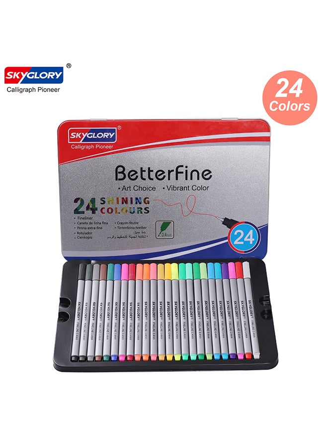 Generic - 24-Piece Fineliner Pen Set Multicolour - Image 1