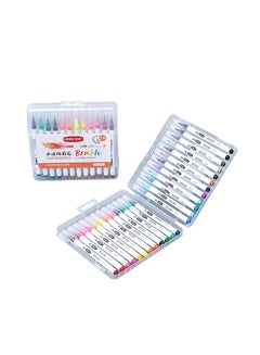 Generic 24 Color Flexible Nylon Tip Brush Pen Set Multicolour  - Image 1