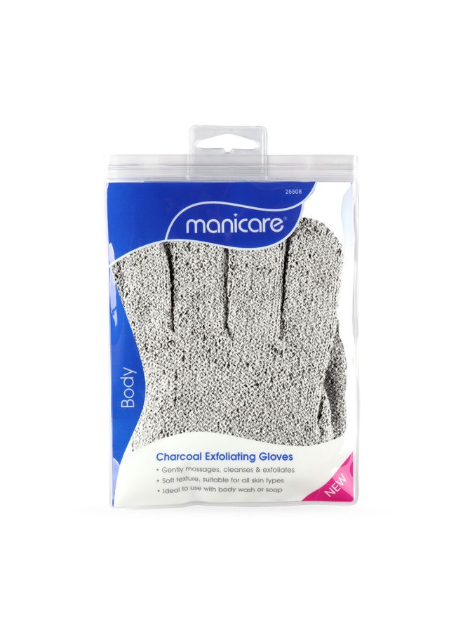 Manicare Pair Of Charcoal Exfoliating Gloves 25508 38cm - Image 2