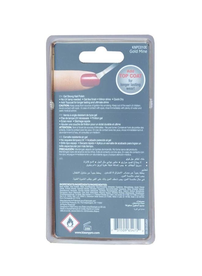 KISS Gel Strong Nail Polish Gold Mine - Image 4