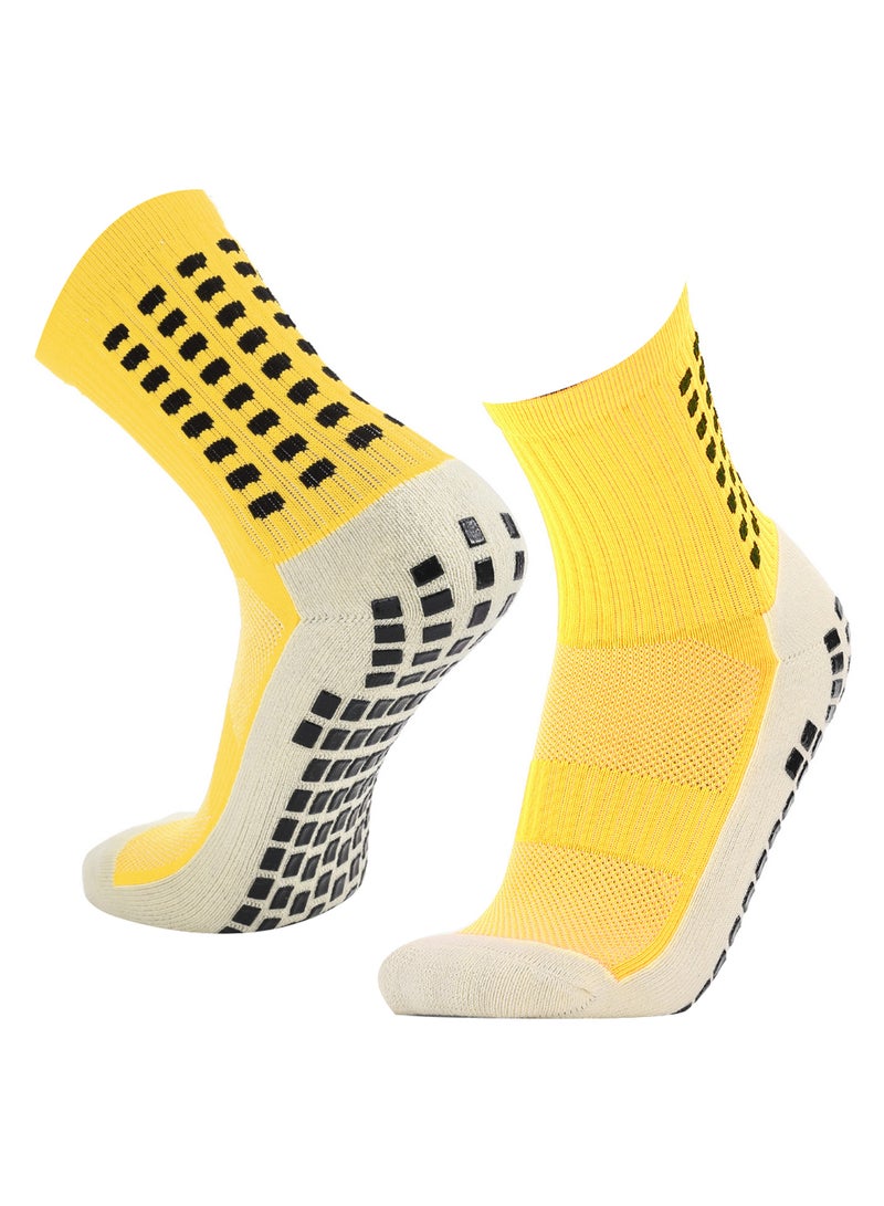 Generic Pair Of 3 Anti-Slip Athletic Long Socks 22cm  - Image 2
