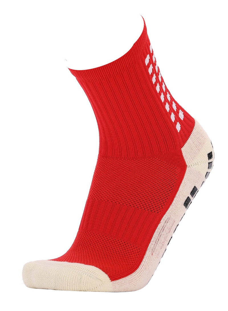 Generic Pair Of 3 Anti-Slip Athletic Long Socks 22cm  - Image 2