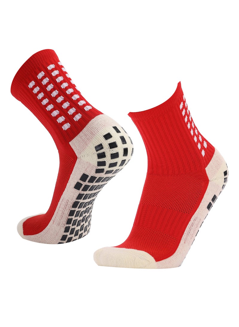 Generic Pair Of 3 Anti-Slip Athletic Long Socks 22cm  - Image 1
