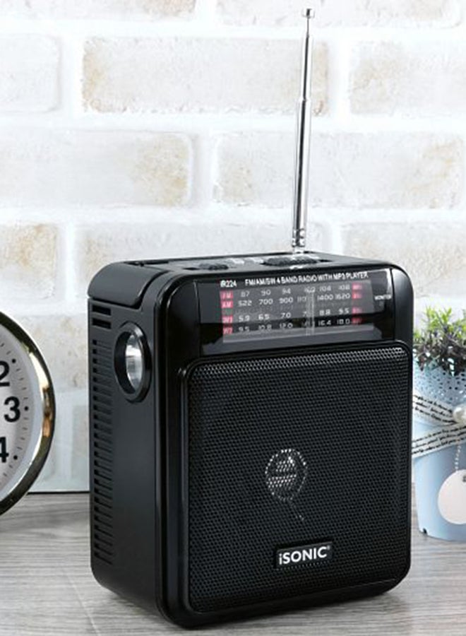 iSONIC - Rechargeable Band Radio With Mp 3 Player iR 224 Black - Image 1