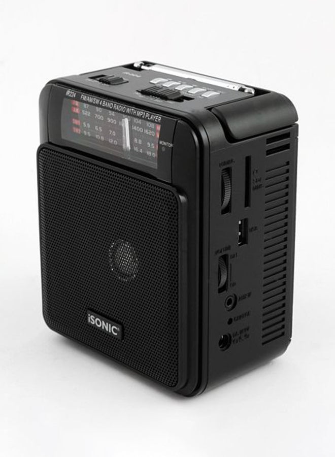 iSONIC - Rechargeable Band Radio With Mp 3 Player iR 224 Black - Image 1