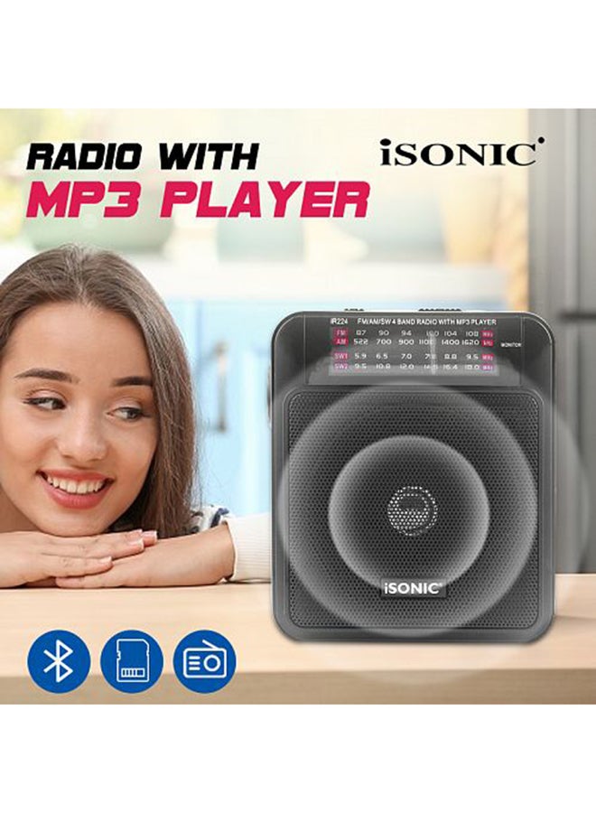 iSONIC - Rechargeable Band Radio With Mp 3 Player iR 224 Black - Image 1
