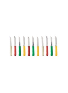 12-Piece Fuxwell Knife Set Silver/Red/Green 18xx 3centimeter