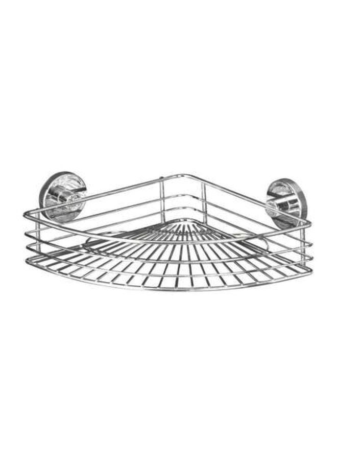 Wenko Vacuum Loc Corner Shelf Silver 