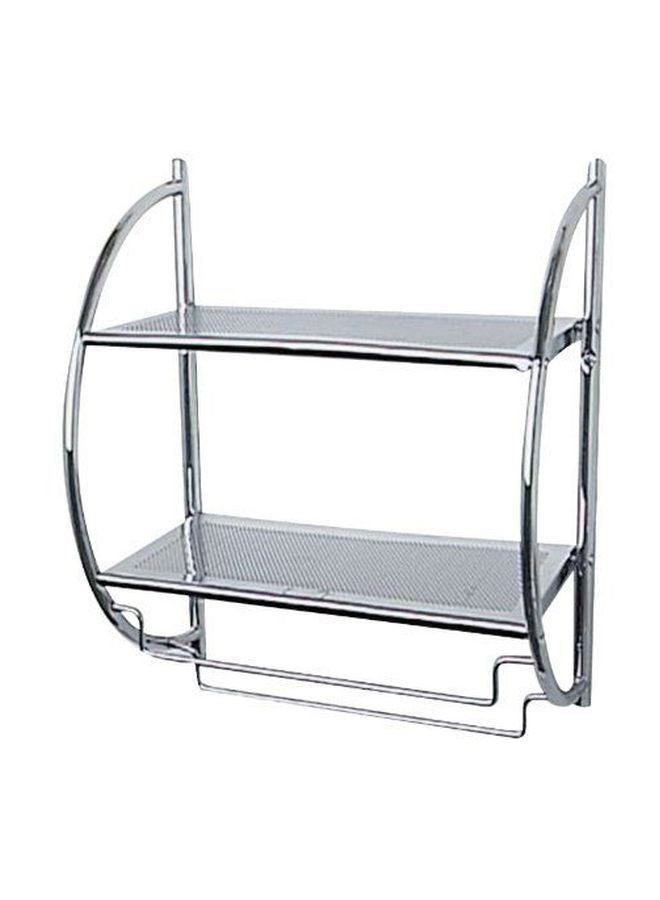 Wenko Bath Wall Shelf Silver 54.1x25.91x43.94cm  - Image 1