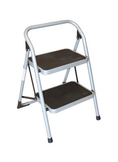 2-Step Ladder Step Stool Black/Grey