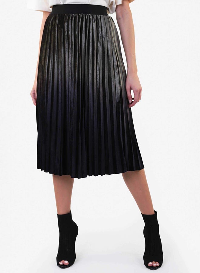 Raw Orange Ombré Velvet Skirt Black  - Image 1