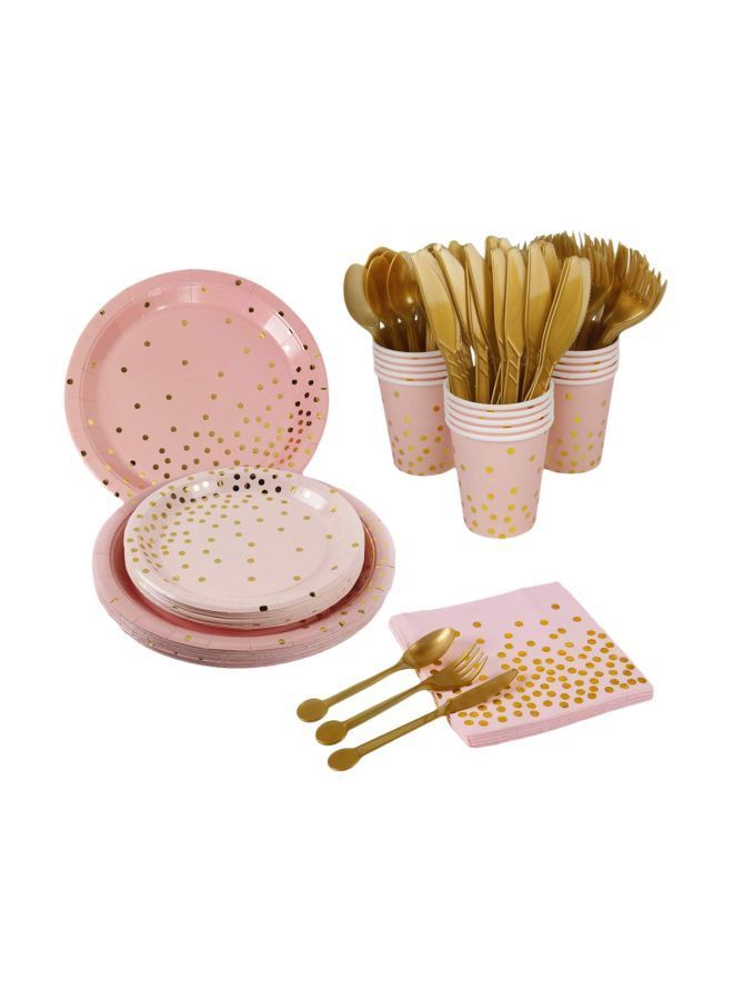 طقم أدوات مائدة يستخدم مرة واحدة مكون من 168 قطعة، طراز GC539. - Image 1