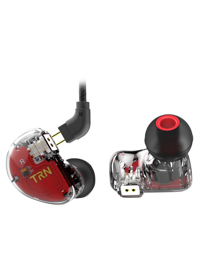 2-Pin Stereo In-Ear Headset Black/Clear/Red - Image 1