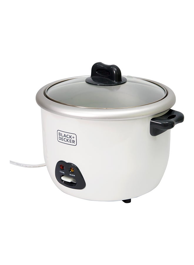 BLACK+DECKER - Rice Cooker, 10-Cup, 588-700W, Nonstick Bowl, Auto Warm, Quick Meals, Perfect Rice Every Time, Practical and Convenient, Ideal for Families and Dorms, 1.8 L 700 W RC1850-B5 White - Image 1