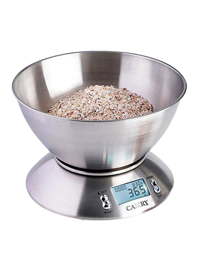 CAMRY Digital Kitchen Scale Silver 5kg - Image 2