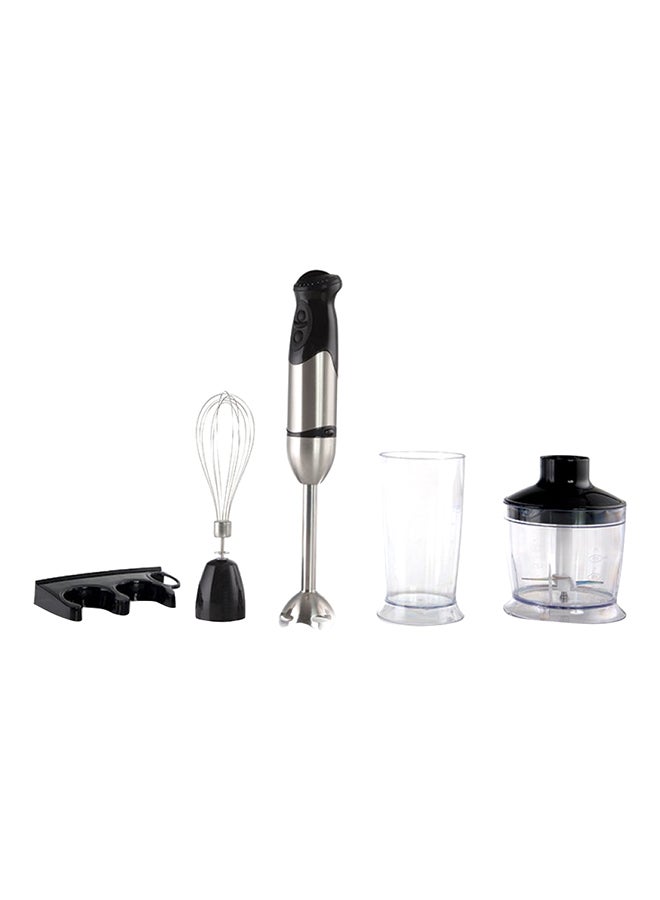 TORNADO Hand Blender With Stainless Steel Whisk And Blades 400W HB-400 Silver/Black/Clear - Image 2