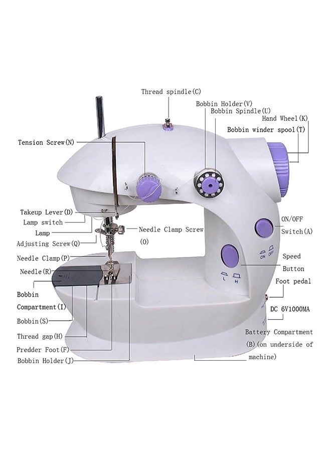 Portable Stainless Steel Sewing Machine SM-202A White/Purple - v1585141873/N21744526A_2