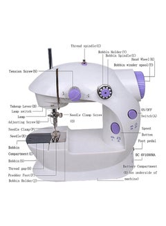 DLC Portable Stainless Steel Sewing Machine SM-202A White/Purple  - Image 2