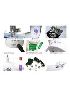 DLC Portable Stainless Steel Sewing Machine SM-202A White/Purple  - Image 4
